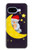 S2849 Cute Sleepy Owl Moon Night Hülle Schutzhülle Taschen für Google Pixel 9a