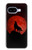 S2955 Wolf Howling Red Moon Hülle Schutzhülle Taschen für Google Pixel 9a