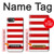 S2364 Red and White Striped Hülle Schutzhülle Taschen für iPhone 16e
