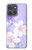 S2361 Purple White Flowers Hülle Schutzhülle Taschen für Motorola Moto G Power (2025)
