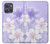 S2361 Purple White Flowers Hülle Schutzhülle Taschen für Motorola Moto G Power (2025)