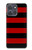 S2638 Black and Red Striped Hülle Schutzhülle Taschen für Motorola Moto G Power (2025)