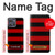 S2638 Black and Red Striped Hülle Schutzhülle Taschen für Motorola Moto G Power (2025)
