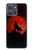 S2955 Wolf Howling Red Moon Hülle Schutzhülle Taschen für Motorola Moto G Power (2025)