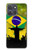 S2981 Brazil Football Soccer Hülle Schutzhülle Taschen für Motorola Moto G Power (2025)