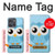 S3029 Cute Blue Owl Hülle Schutzhülle Taschen für Motorola Moto G Power (2025)
