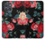 S3112 Rose Floral Pattern Black Hülle Schutzhülle Taschen für Motorola Moto G Power (2025)