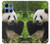 S1073 Panda Enjoy Eating Hülle Schutzhülle Taschen für Motorola Moto G 5G (2025)