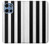 S2297 Black and White Vertical Stripes Hülle Schutzhülle Taschen für Motorola Moto G 5G (2025)
