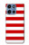 S2364 Red and White Striped Hülle Schutzhülle Taschen für Motorola Moto G 5G (2025)