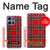 S2374 Tartan Red Pattern Hülle Schutzhülle Taschen für Motorola Moto G 5G (2025)