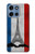 S2859 Vintage France Flag Eiffel Tower Hülle Schutzhülle Taschen für Motorola Moto G 5G (2025)