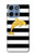 S2882 Black and White Striped Gold Dolphin Hülle Schutzhülle Taschen für Motorola Moto G 5G (2025)