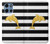 S2882 Black and White Striped Gold Dolphin Hülle Schutzhülle Taschen für Motorola Moto G 5G (2025)