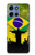 S2981 Brazil Football Soccer Hülle Schutzhülle Taschen für Motorola Moto G 5G (2025)