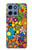 S3281 Colorful Hippie Flowers Pattern Hülle Schutzhülle Taschen für Motorola Moto G 5G (2025)