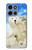 S3794 Arctic Polar Bear and Seal Paint Hülle Schutzhülle Taschen für Motorola Moto G 5G (2025)