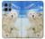 S3794 Arctic Polar Bear and Seal Paint Hülle Schutzhülle Taschen für Motorola Moto G 5G (2025)