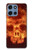S3881 Fire Skull Hülle Schutzhülle Taschen für Motorola Moto G 5G (2025)