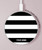 S1596 Black and White Striped Kabelloses Ladegerät Pad 15W Typ-C iPhone Android LED Licht Ladestation