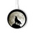 S1981 Wolf Howling at The Moon Kabelloses Ladegerät Pad 15W Typ-C iPhone Android LED Licht Ladestation
