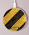 S2231 Yellow and Black Line Hazard Striped Kabelloses Ladegerät Pad 15W Typ-C iPhone Android LED Licht Ladestation