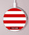 S2364 Red and White Striped Kabelloses Ladegerät Pad 15W Typ-C iPhone Android LED Licht Ladestation