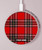 S2374 Tartan Red Pattern Kabelloses Ladegerät Pad 15W Typ-C iPhone Android LED Licht Ladestation