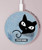 S2641 Pocket Black Cat Kabelloses Ladegerät Pad 15W Typ-C iPhone Android LED Licht Ladestation