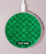 S2704 Green Fish Scale Pattern Graphic Kabelloses Ladegerät Pad 15W Typ-C iPhone Android LED Licht Ladestation