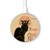 S2739 Chat Noir Black Cat Vintage Kabelloses Ladegerät Pad 15W Typ-C iPhone Android LED Licht Ladestation