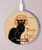 S2739 Chat Noir Black Cat Vintage Kabelloses Ladegerät Pad 15W Typ-C iPhone Android LED Licht Ladestation