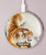 S2751 Chinese Tiger Brush Painting Kabelloses Ladegerät Pad 15W Typ-C iPhone Android LED Licht Ladestation