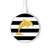S2882 Black and White Striped Gold Dolphin Kabelloses Ladegerät Pad 15W Typ-C iPhone Android LED Licht Ladestation