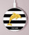 S2882 Black and White Striped Gold Dolphin Kabelloses Ladegerät Pad 15W Typ-C iPhone Android LED Licht Ladestation