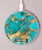 S2906 Aqua Turquoise Stone Kabelloses Ladegerät Pad 15W Typ-C iPhone Android LED Licht Ladestation