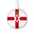 S2972 Northern Ireland Football Kabelloses Ladegerät Pad 15W Typ-C iPhone Android LED Licht Ladestation