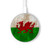 S2976 Wales Football Soccer Flag Kabelloses Ladegerät Pad 15W Typ-C iPhone Android LED Licht Ladestation