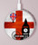 S2979 England Football Soccer Kabelloses Ladegerät Pad 15W Typ-C iPhone Android LED Licht Ladestation