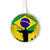 S2981 Brazil Football Soccer Kabelloses Ladegerät Pad 15W Typ-C iPhone Android LED Licht Ladestation