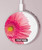 S3044 Vintage Pink Gerbera Daisy Kabelloses Ladegerät Pad 15W Typ-C iPhone Android LED Licht Ladestation
