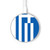 S3102 Flag of Greece Kabelloses Ladegerät Pad 15W Typ-C iPhone Android LED Licht Ladestation