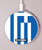 S3102 Flag of Greece Kabelloses Ladegerät Pad 15W Typ-C iPhone Android LED Licht Ladestation