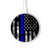 S3244 Thin Blue Line USA Kabelloses Ladegerät Pad 15W Typ-C iPhone Android LED Licht Ladestation