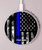 S3244 Thin Blue Line USA Kabelloses Ladegerät Pad 15W Typ-C iPhone Android LED Licht Ladestation
