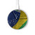 S3297 Brazil Flag Vintage Football Graphic Kabelloses Ladegerät Pad 15W Typ-C iPhone Android LED Licht Ladestation