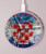 S3313 Croatia Flag Vintage Football Graphic Kabelloses Ladegerät Pad 15W Typ-C iPhone Android LED Licht Ladestation