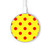S3526 Red Spot Polka Dot Kabelloses Ladegerät Pad 15W Typ-C iPhone Android LED Licht Ladestation