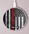 S3687 Firefighter Thin Red Line American Flag Kabelloses Ladegerät Pad 15W Typ-C iPhone Android LED Licht Ladestation