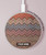 S3752 Zigzag Fabric Pattern Graphic Printed Kabelloses Ladegerät Pad 15W Typ-C iPhone Android LED Licht Ladestation